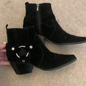 Marc fisher side buckle booties